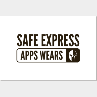 Secure Coding Safe Express Apps Wears Helmet Posters and Art